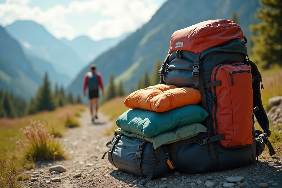 Rangement optimal du duvet dans un sac à dos pour randonneurs